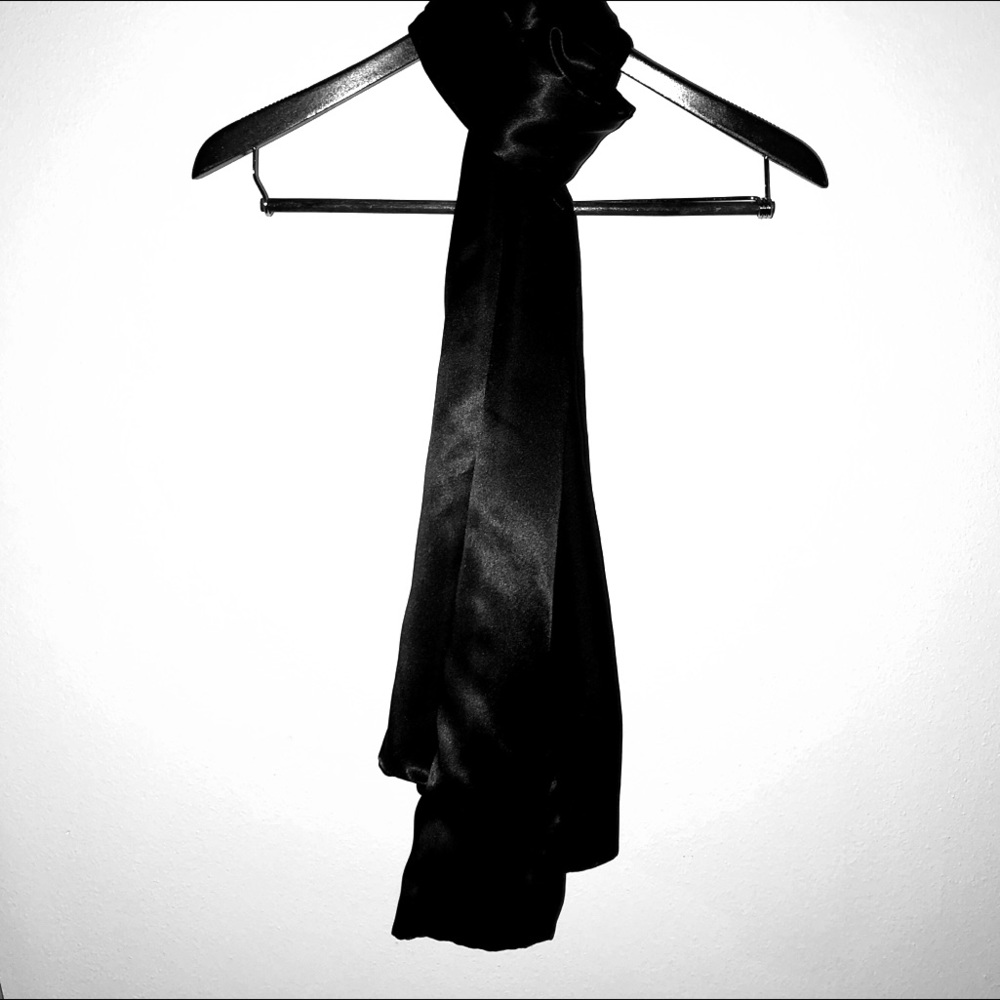 Black Satin Scarf/Wrap by Cejon
